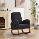 Rocking Glider Chair With High Back And Side Pocket