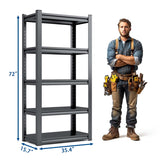 Industrial Heavy Duty Metal Garage Shelving Unit, Adjustable Storage Rack