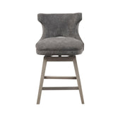 360 Degree Swivel Counter Stool With Silver Detailing