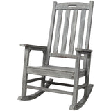 Oversized Porch Rocker Chair With Wide Seat And Tall Backrest
