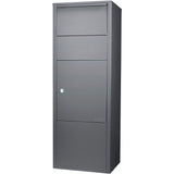 Steel Large Single Compartment Locking Parcel Drop Box With Keyed Access - Gray