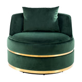 360 Degree Swivel Over Sized Upholstered Barrel Chair