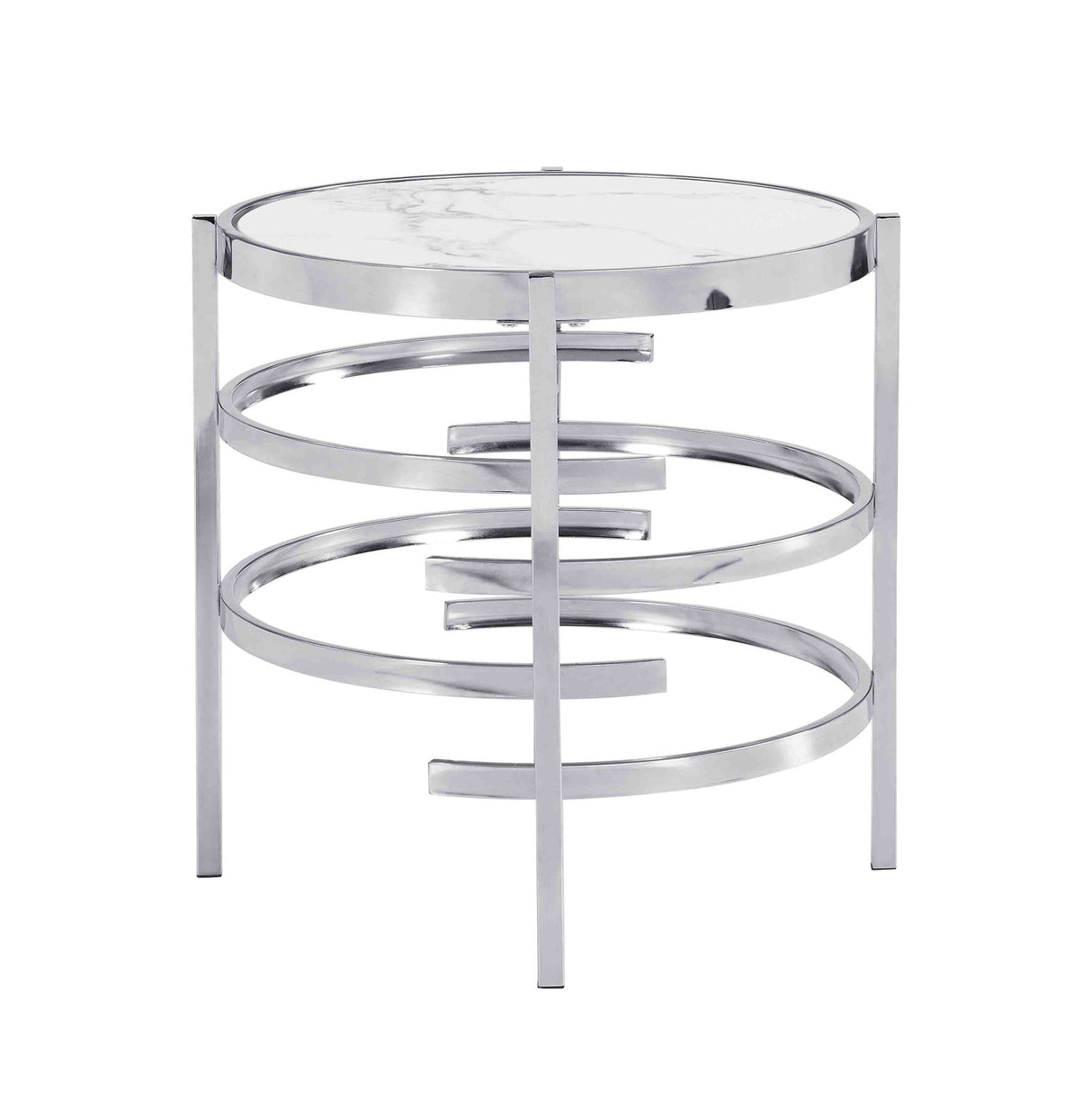 Elegant Round Table With Sintered Stone Top & Sturdy Metal Frame
