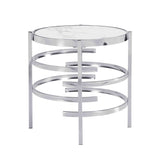 Elegant Round Table With Sintered Stone Top & Sturdy Metal Frame