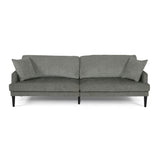 Contemporary 3 Seater Sofa With Plush Upholstery - Gray