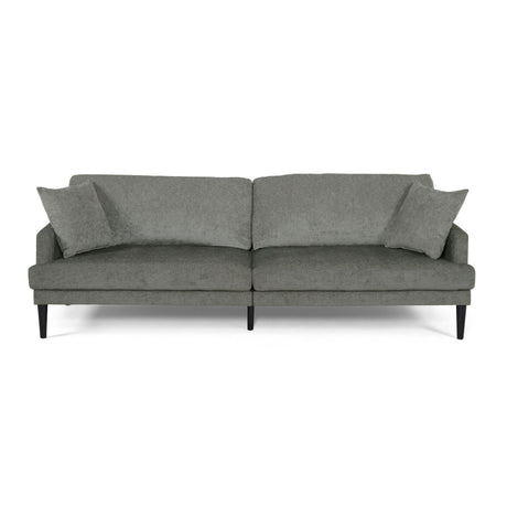 Contemporary 3 Seater Sofa With Plush Upholstery - Gray