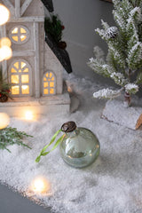 Long Neck Ball Ornaments, Glass Decorative Hanging Ball Christmas Tree Ornaments For Holiday Party Decorations (Set of 12) - Green