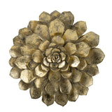 3 Piece Succulent Wall Plaque - Gold