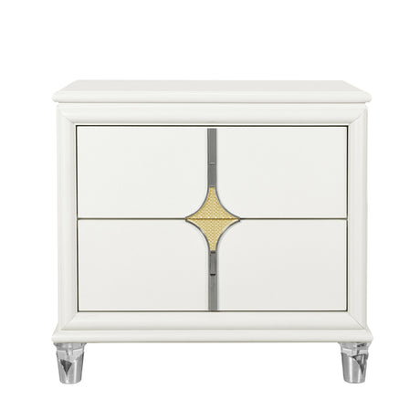 Uriuni - Nightstand - Gold / White