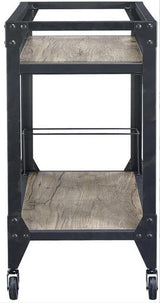 Jorgensen - Serving Cart - Rustic Oak / Charcoal