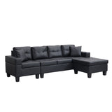 Modern Sectional Sofa Set With Chaise Lounge And Cup Holder