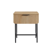 Modern Fluted Door Minimalist Side Table