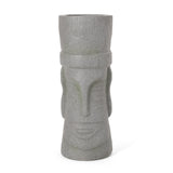 Classic Flower Planter With Magnesium Oxide Material - Stone Gray
