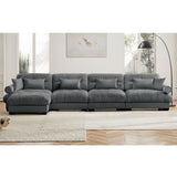 Super Comfort Oversized Modular Sectional Sofa With Movable Ottoman