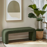 Modern Contemporary Boucle Waterfall Bench