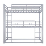 Triple Bunk Bed With Sturdy Construction And Space Saving Design