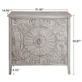 2 Door Cabinet, Suitable For Bedroom - Light Gray