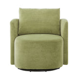 360° Modern Swivel Chair With Upholstered Curved Design