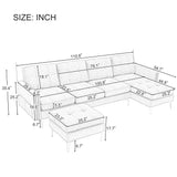 Modern L - Shape Convertible Sectional Sofa With Movable Ottoman