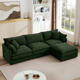Contemporary Modular Sectional Sofa Set With Movable Ottoman