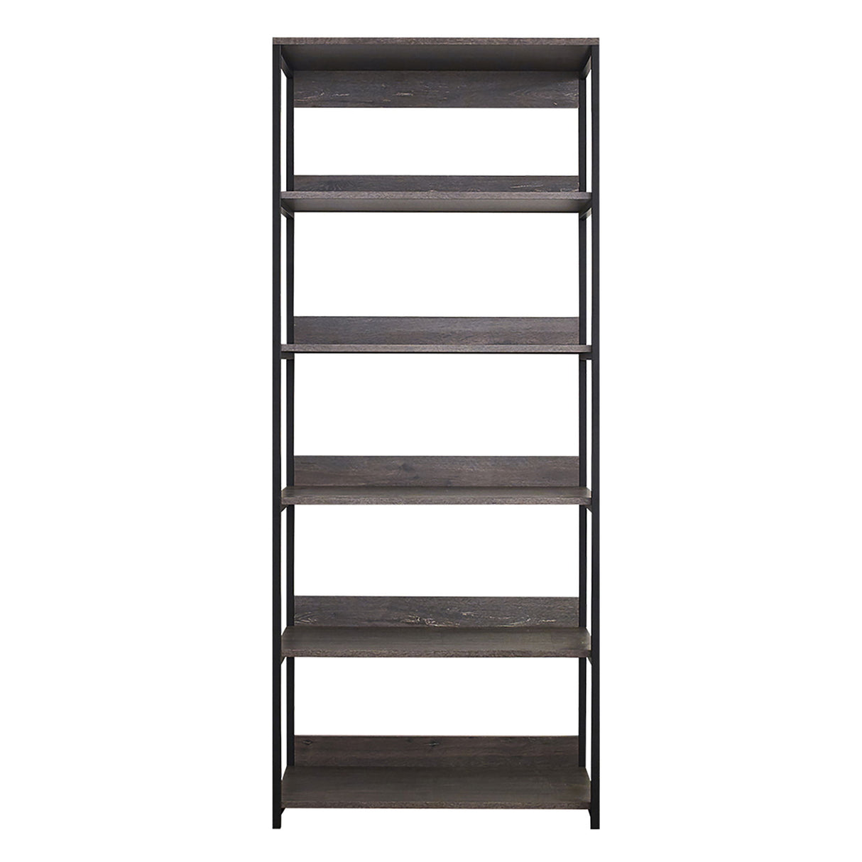 Monica - Wood And Metal Walk In Closet With 5 Shelves Construction - Gray