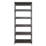 Monica - Wood And Metal Walk In Closet With 5 Shelves Construction - Gray