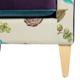 Mamba - Patchwork Accent Chair - Teal Blue Purple / Multicolored Floral