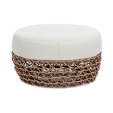 Willow - Round Upholstered Patio Ottoman