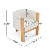 Upholstered Dining Chairs (Set of 2) - Natural / White