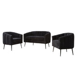 3 Piece Living Room Furniture Set Sofa & Armchairs