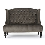 Nurturing - Upholstered Loveseat With Wing Back And Diamond Tufting
