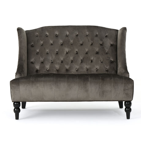 Nurturing - Upholstered Loveseat With Wing Back And Diamond Tufting