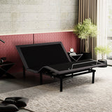 Split King Size Adjustable Bed Base With Wired Remote, Metal Frame