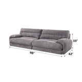 Cadenza - Corduroy Loveseat - Gray