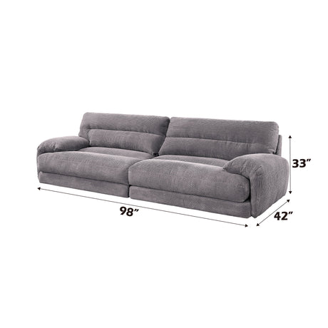 Cadenza - Corduroy Loveseat - Gray