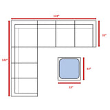 Outdoor Patio Chair Set For Patio With Foam Cushions