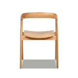 Simeon - Scandinavian Sculpted Dining Chair - Warm Natural Brown