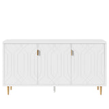 Modern TV Stand With 3 Doors And Adjustable Shelves