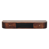 Lunar - Floating Console With 2 Drawer - Chestnut