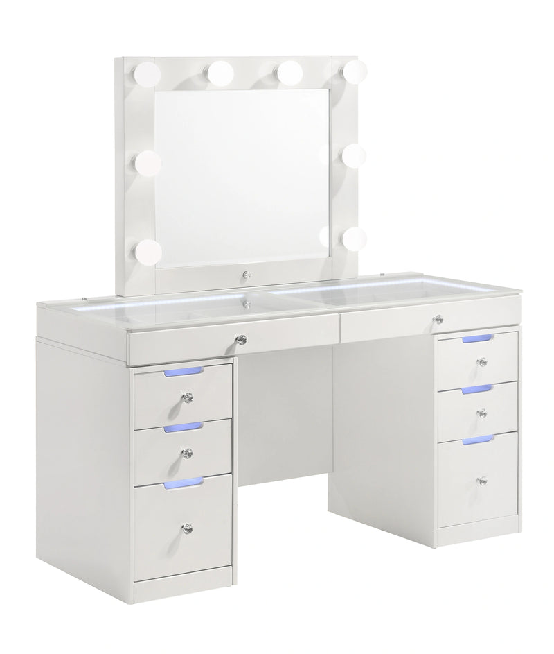 Luxo Vanity Pedestals White