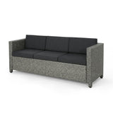 Thalassa - Outdoor 3 Seater Sofa With Removable Cushions And Steel Frame