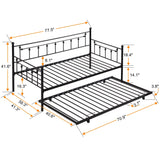 Twin Daybed With Trundle - Black