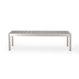 Outdoor Modern Aluminum Dining Bench, Durable And Elegant Design