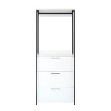 Fiona - Contemporary Wood And Metal Walk In Closet With Drawers