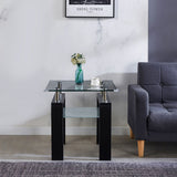 Clear Glass Top Side Table, Modern Design For Home