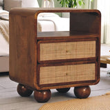 Larissa - 2 Drawer Nightstand - Brown