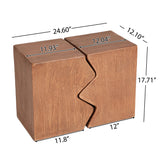 Rectangular Outdoor Indoor Accent Side Table (Set of 2)