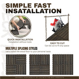 Acacia Hardwood Interlocking Deck Tiles, Striped Pattern