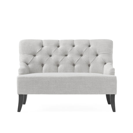 Nicole - French Style Upholstered Loveseat With Tufted Backrest