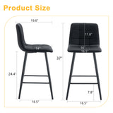Bar Chair Set Comfortable With Metal Legs And Ergonomic Design